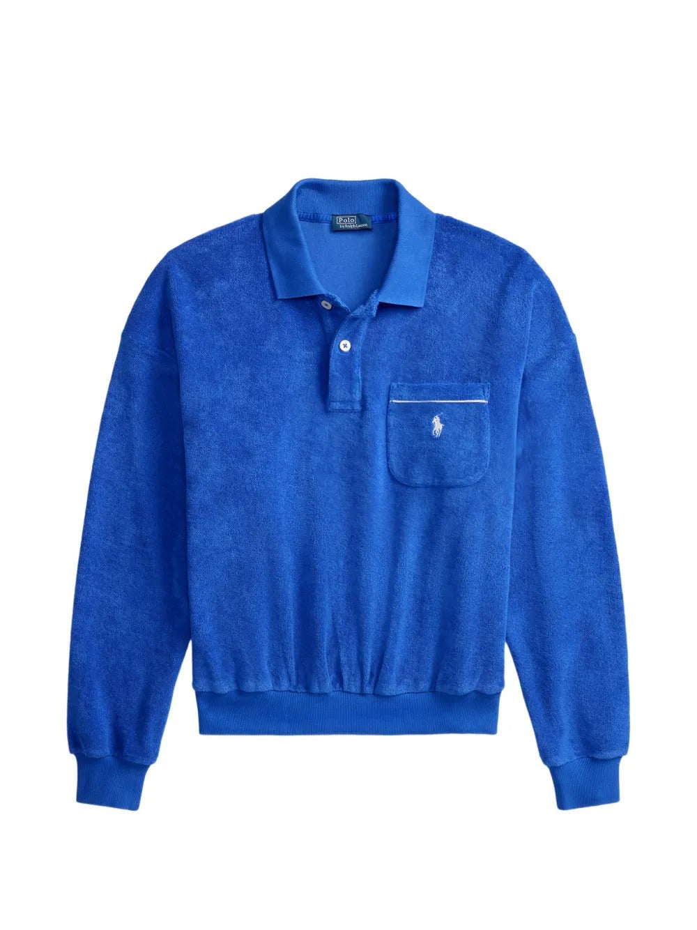 Blue top, front view