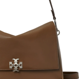 Close up of Brown bags, showing texture of the sheep nappa leather fabric