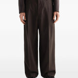 Brown pants, full body view