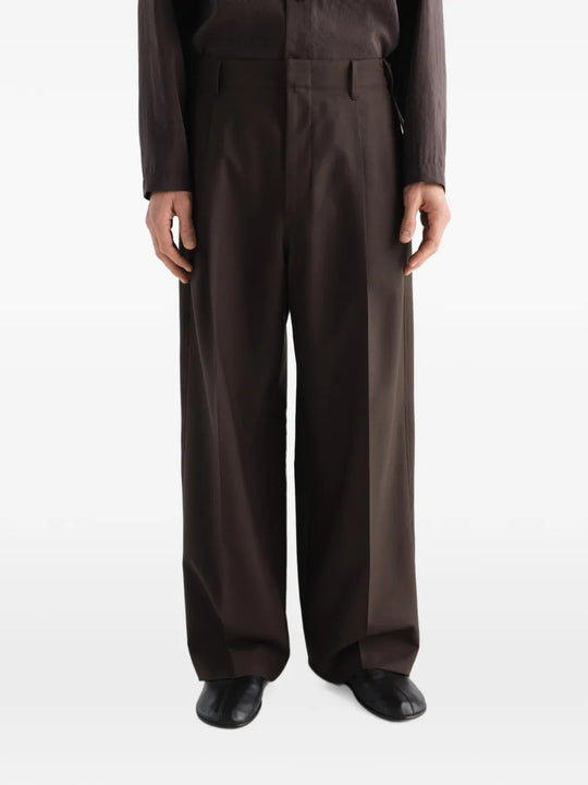 Brown pants, full body view