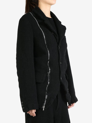 COMME DES GARCONS BLACK - Wool Zipper Accent Jacket