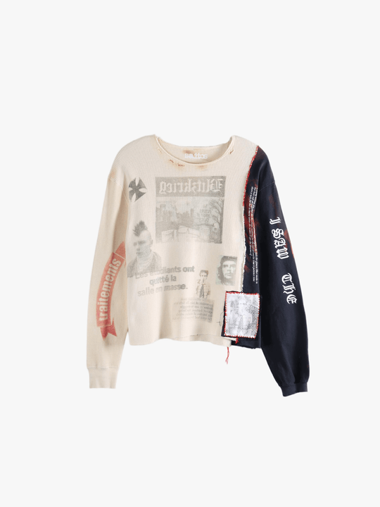 White knitwear, front view