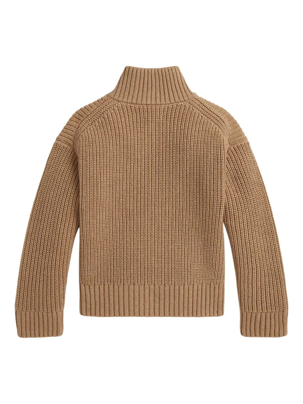 Brown sweater, back view