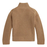 Brown sweater, back view