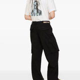 black pants, front view