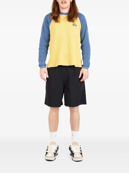 Black shorts,full body view