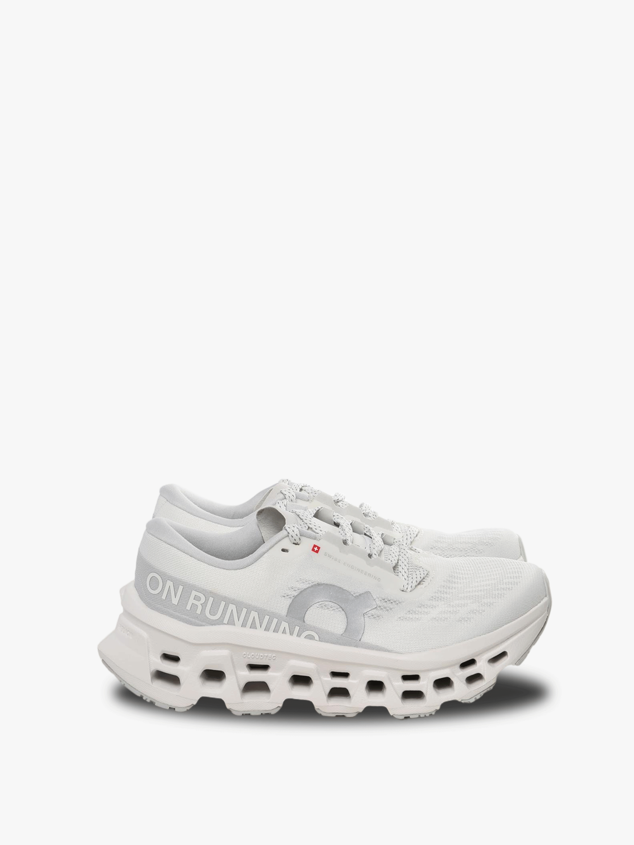 White running shoe ,front view