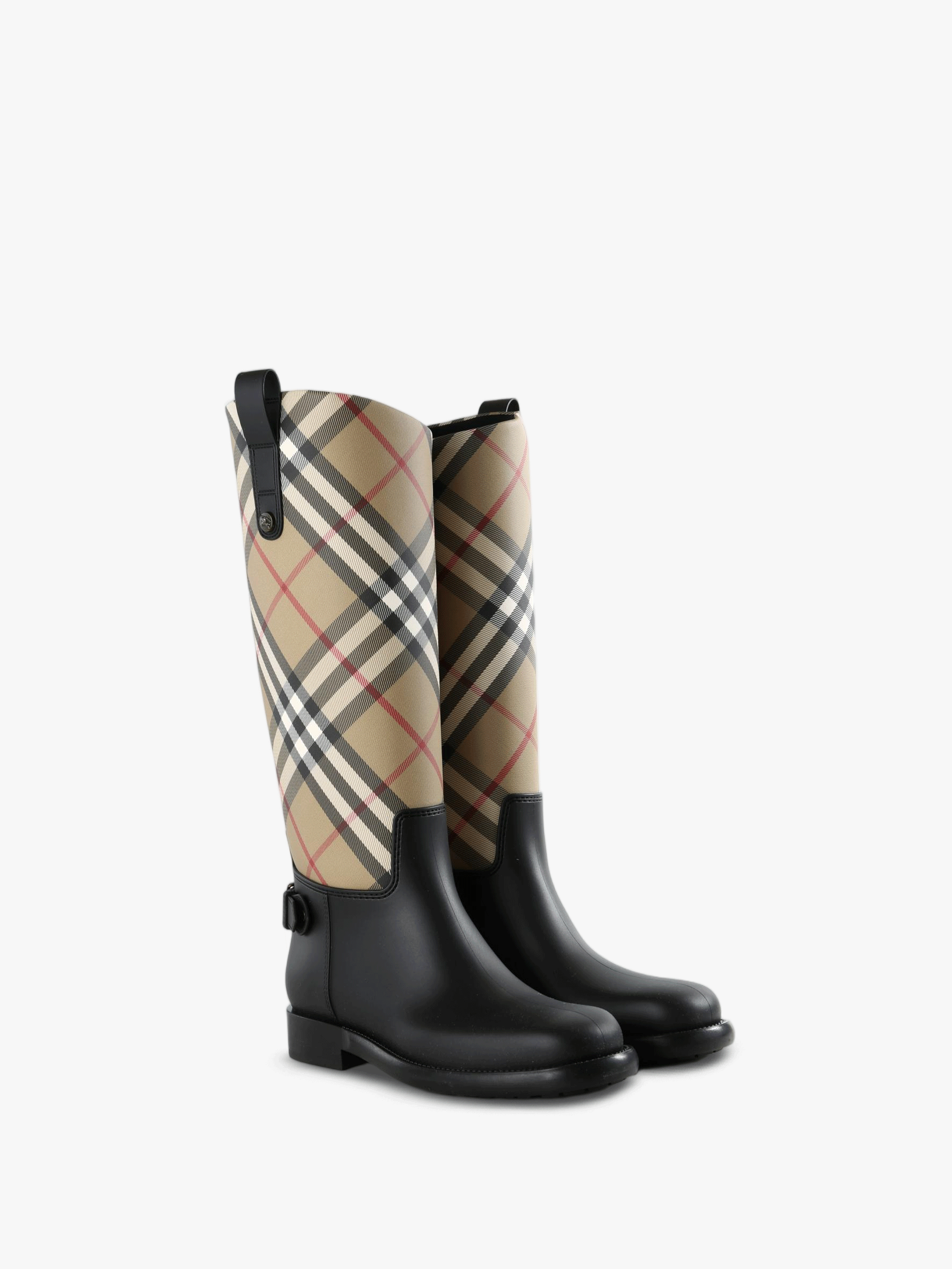 Tan boots, front view