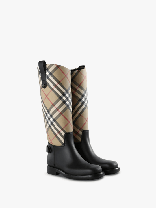 Tan boots, front view