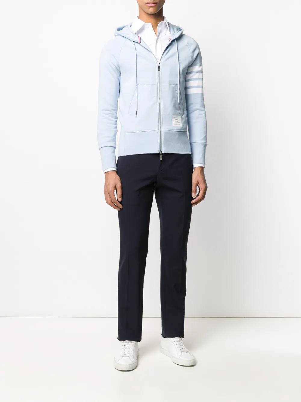 Blue coat,full body view