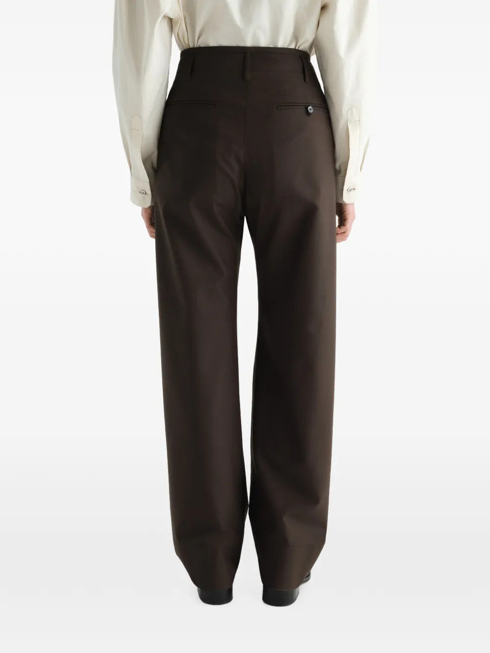 Brown pants, full body view