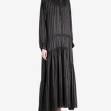 Navy dress, full body view