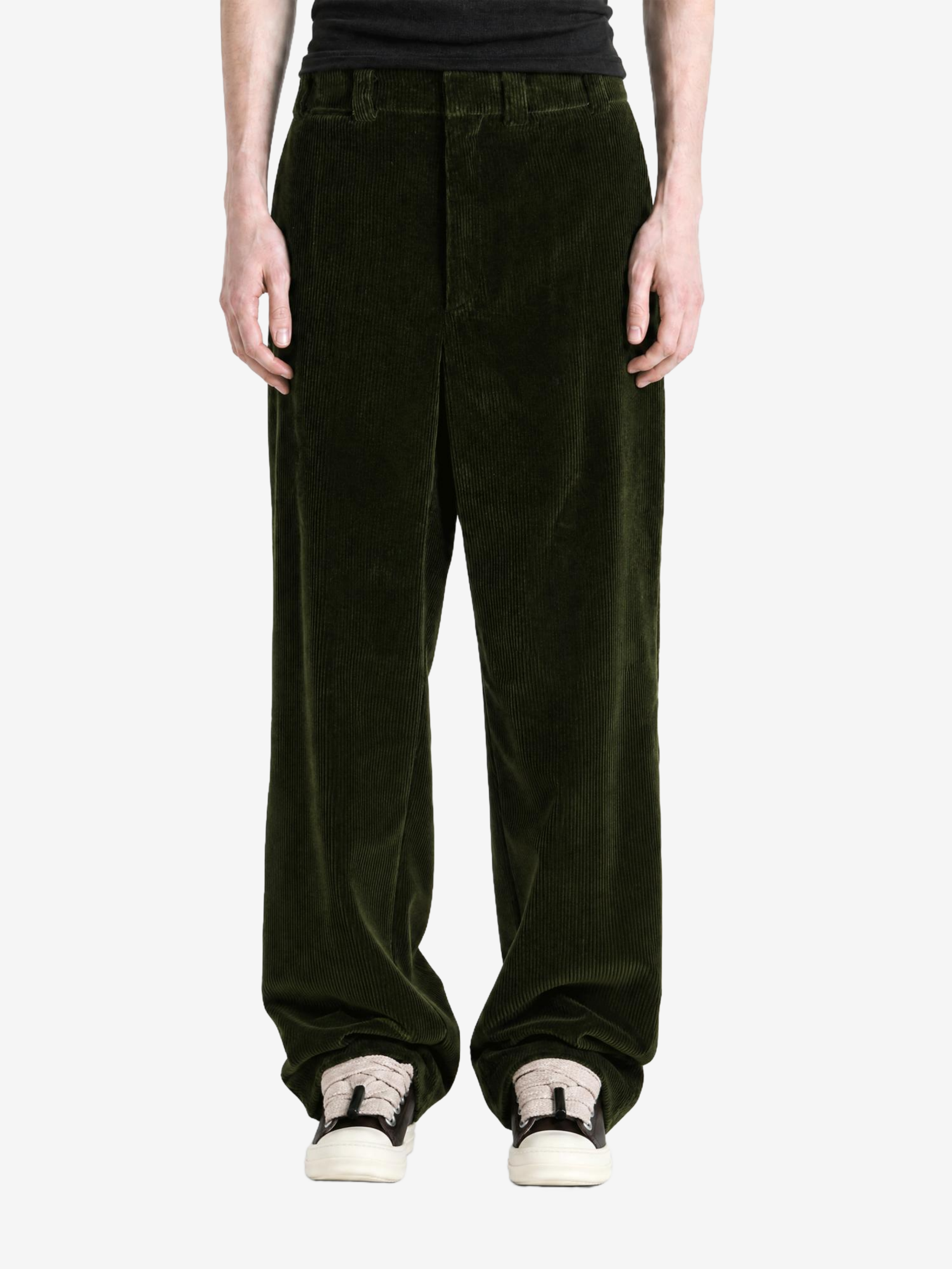 Green pants, front view