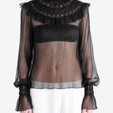 ANN DEMEULEMEESTER - Women Palvi Ruffle Collar Top