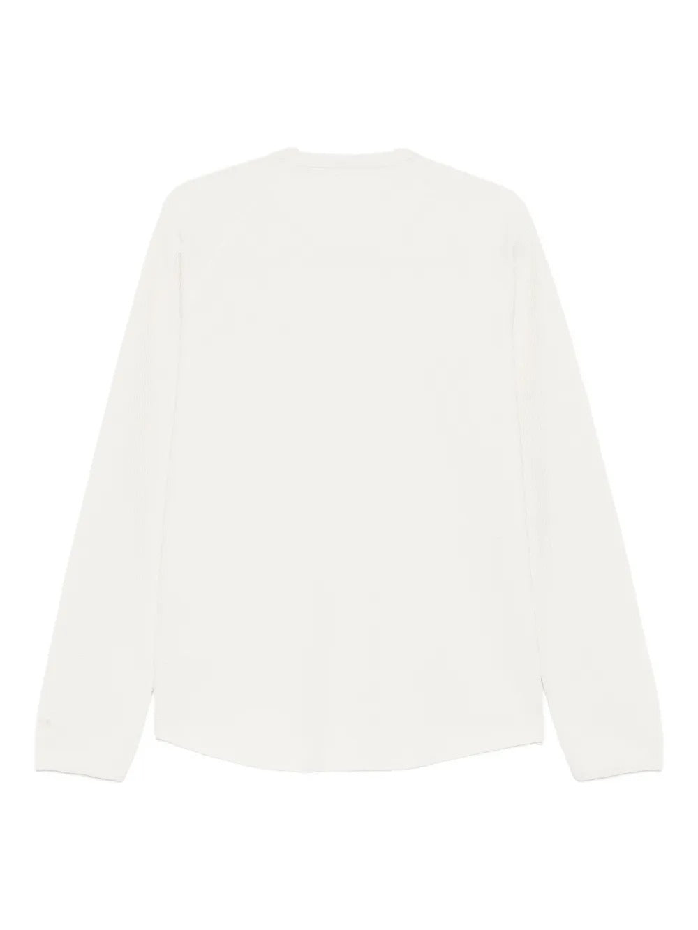 White t-shirt, back view showing relaxed fit