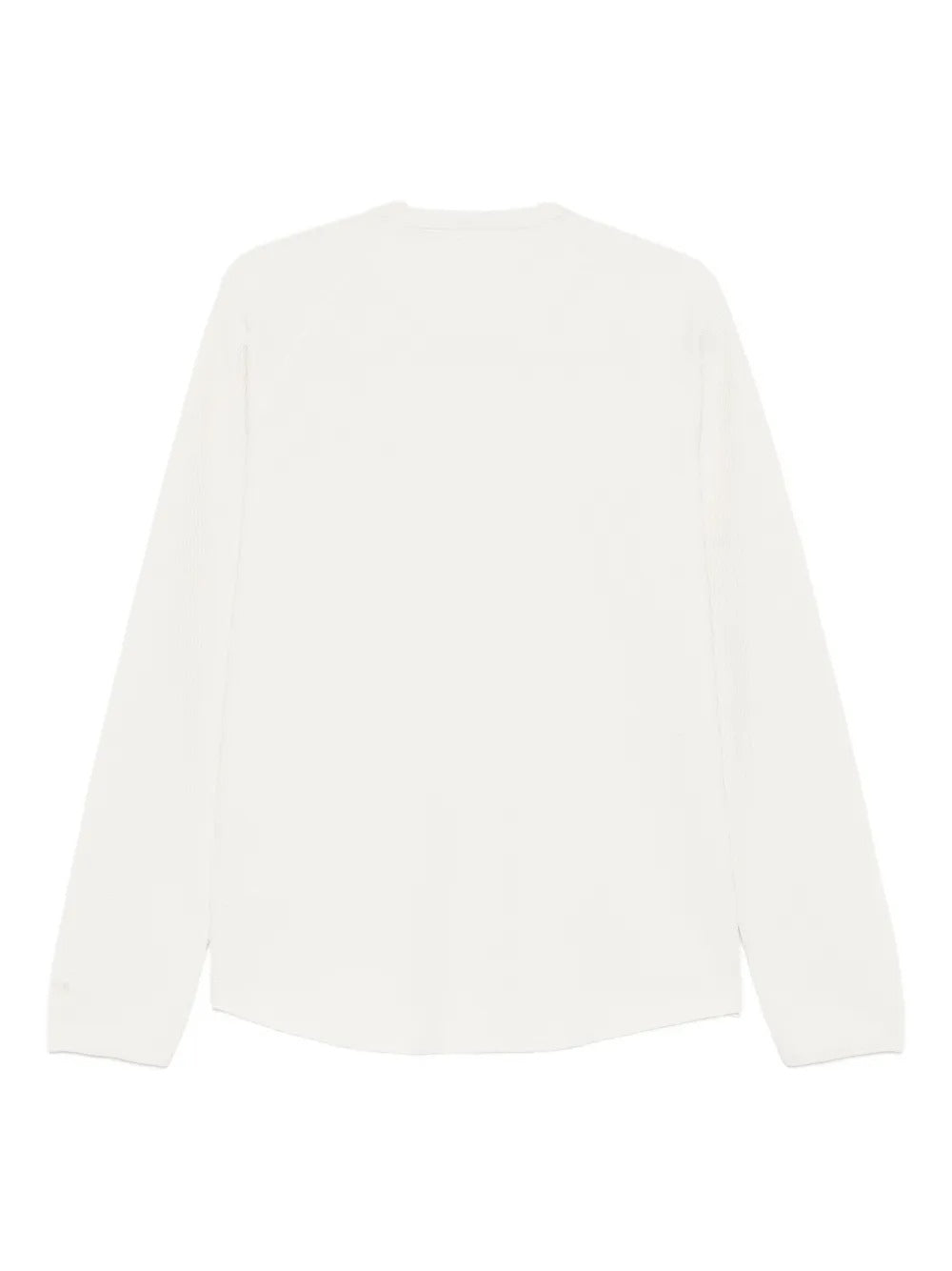 White t-shirt, back view showing relaxed fit