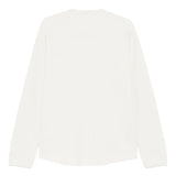 White t-shirt, back view showing relaxed fit