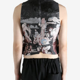 Black vest worn by a person, showing the vest fit