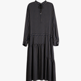 Navy dress, front view