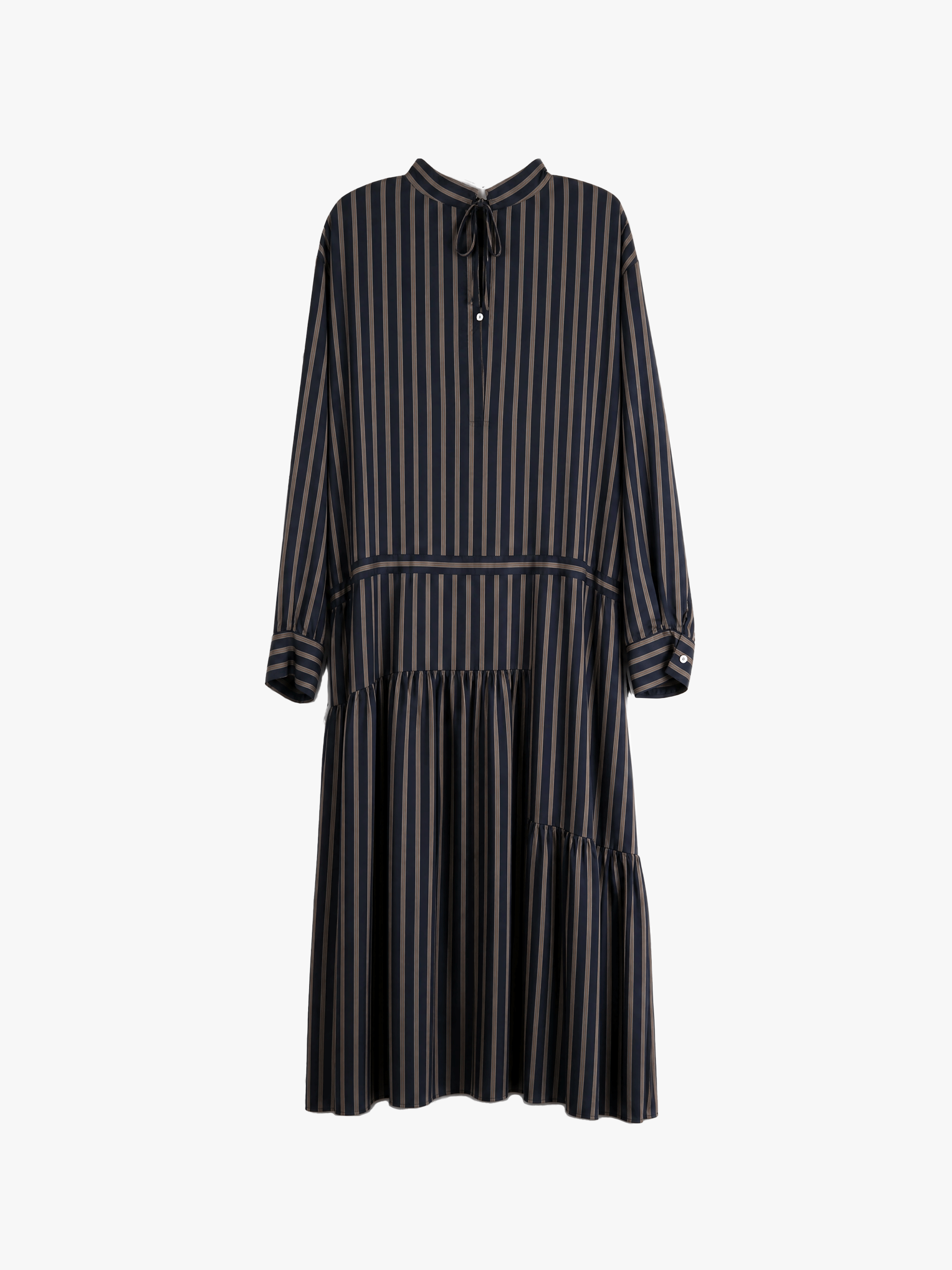 Navy dress, front view