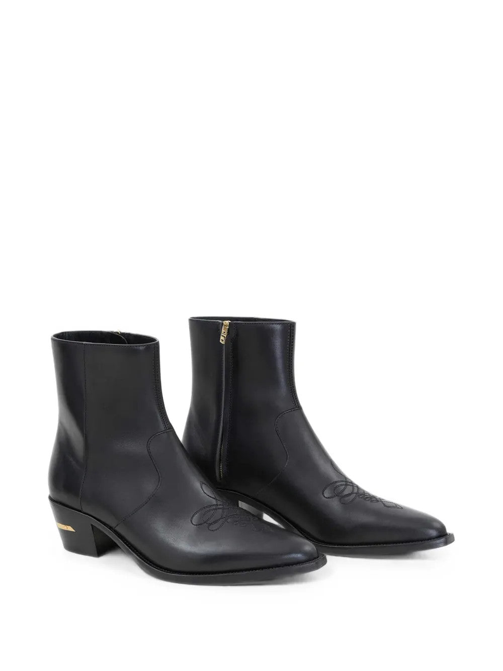 Black boots, front view
