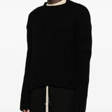 Black knitwear, full body view