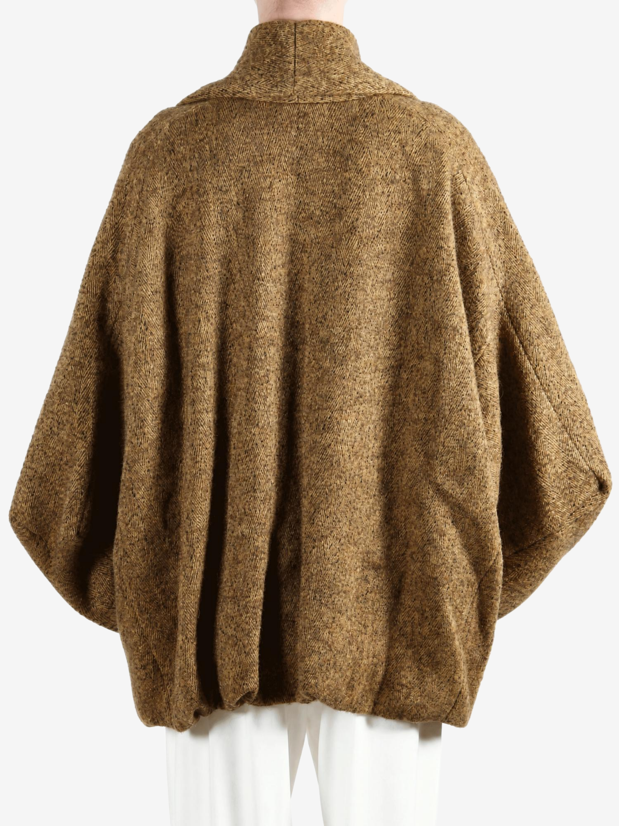 Brown jacket, full body view