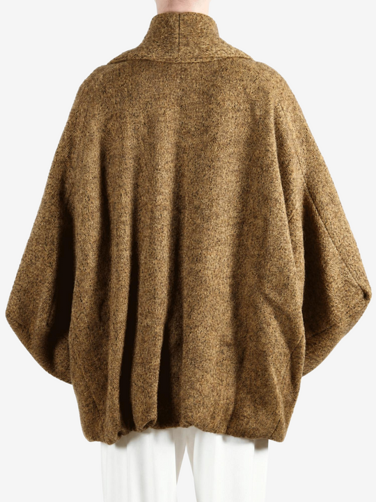 Brown jacket, full body view