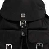 Close up of black bag, showing texture of the polyamide fabric
