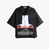 Black shirt, front view