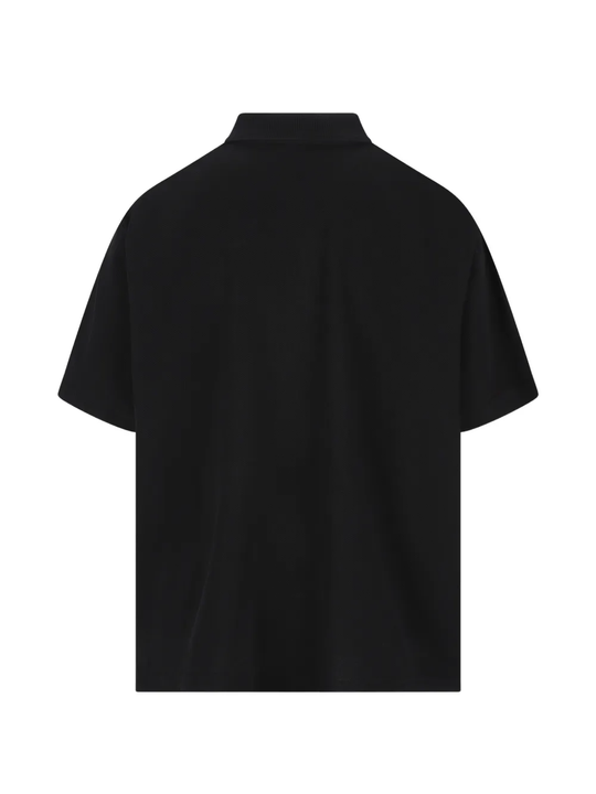 Black t-shirt, back view