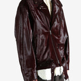 Brown jacket worn by a person, showing the jacket fit