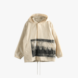 Tan jacket, front view