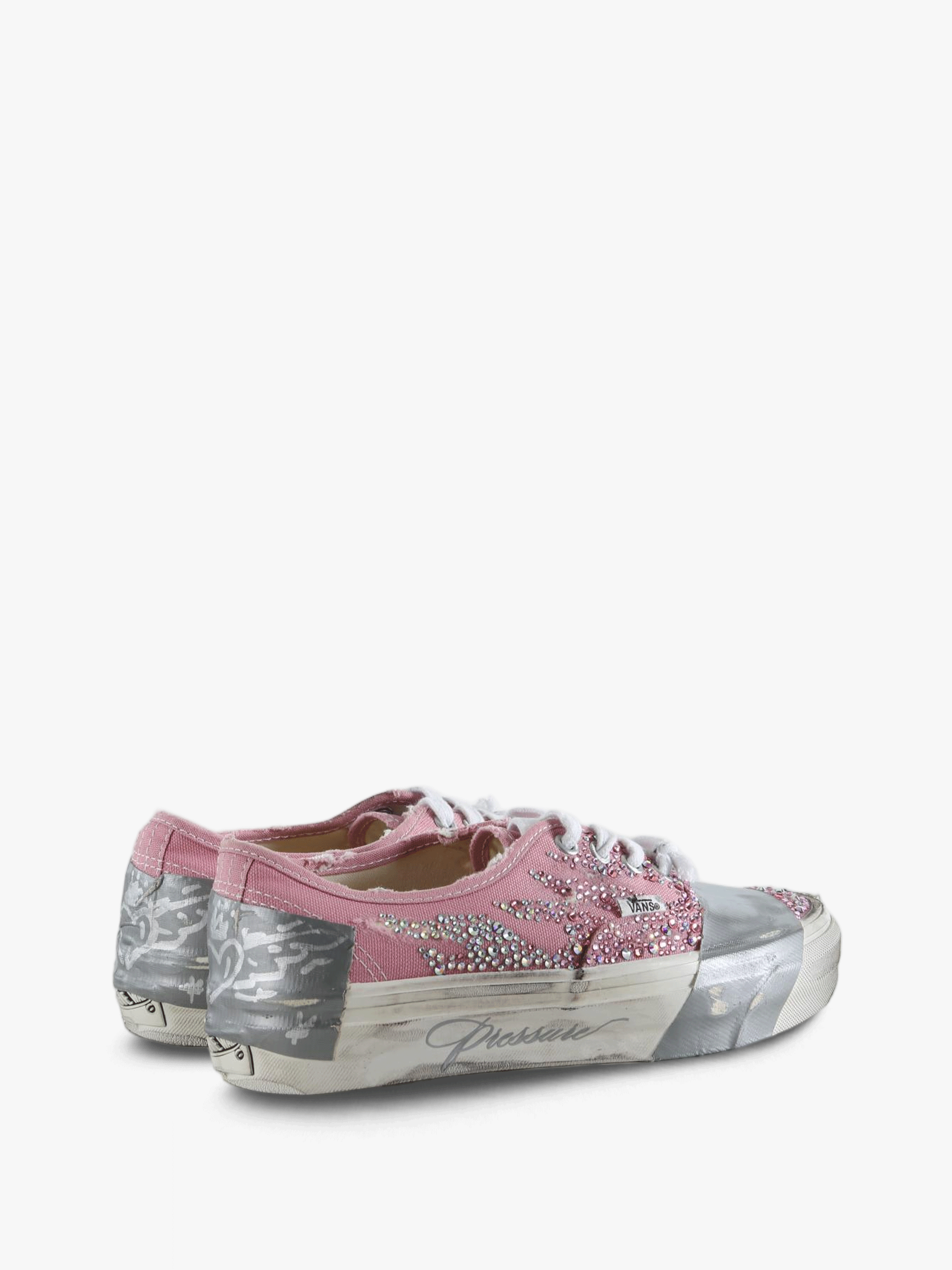 Pink shoes, side view