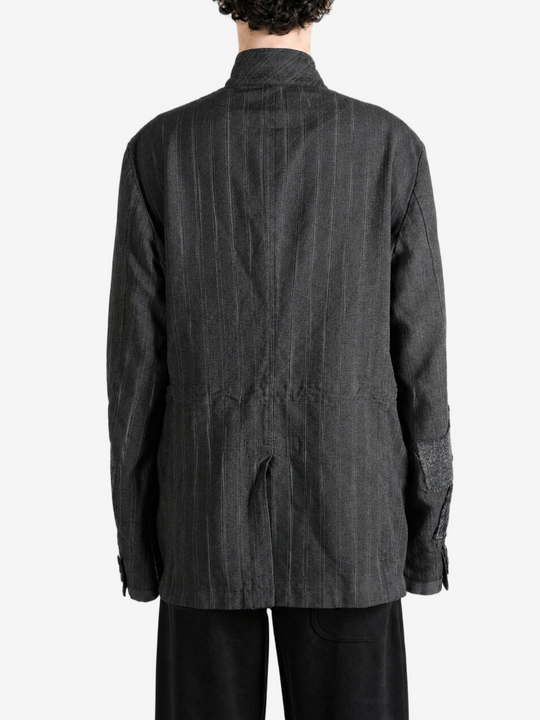 Grey jacket, full body view