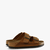 Brown sandals, side view
