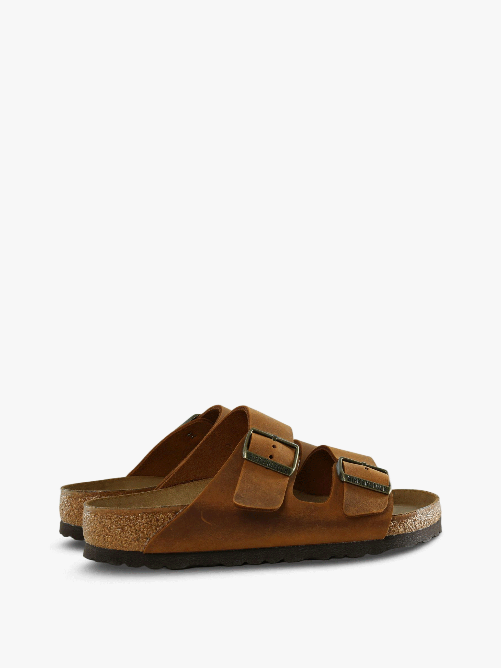 Brown sandals, side view