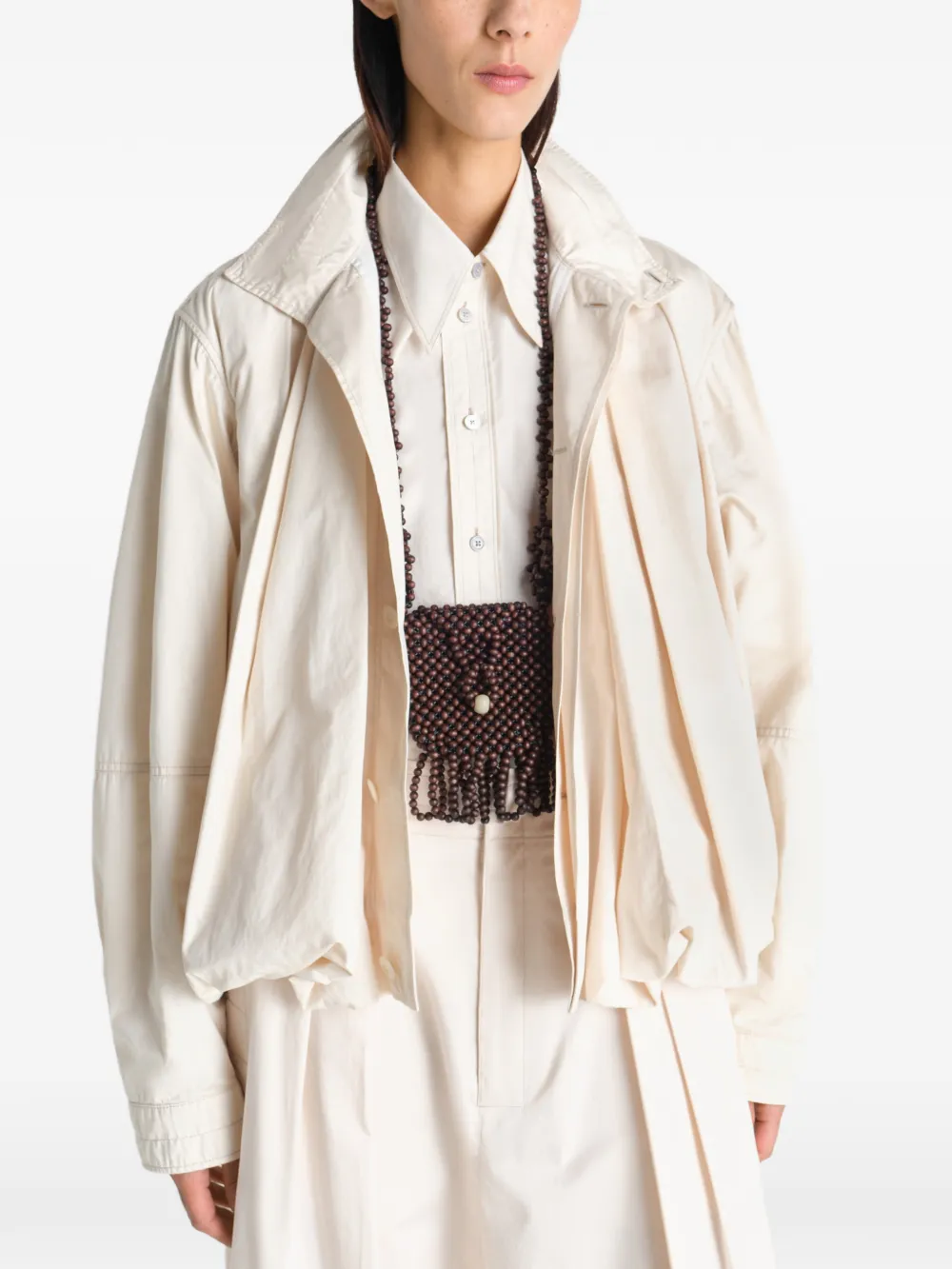Brown bag worn by a person, showing the bag fit
