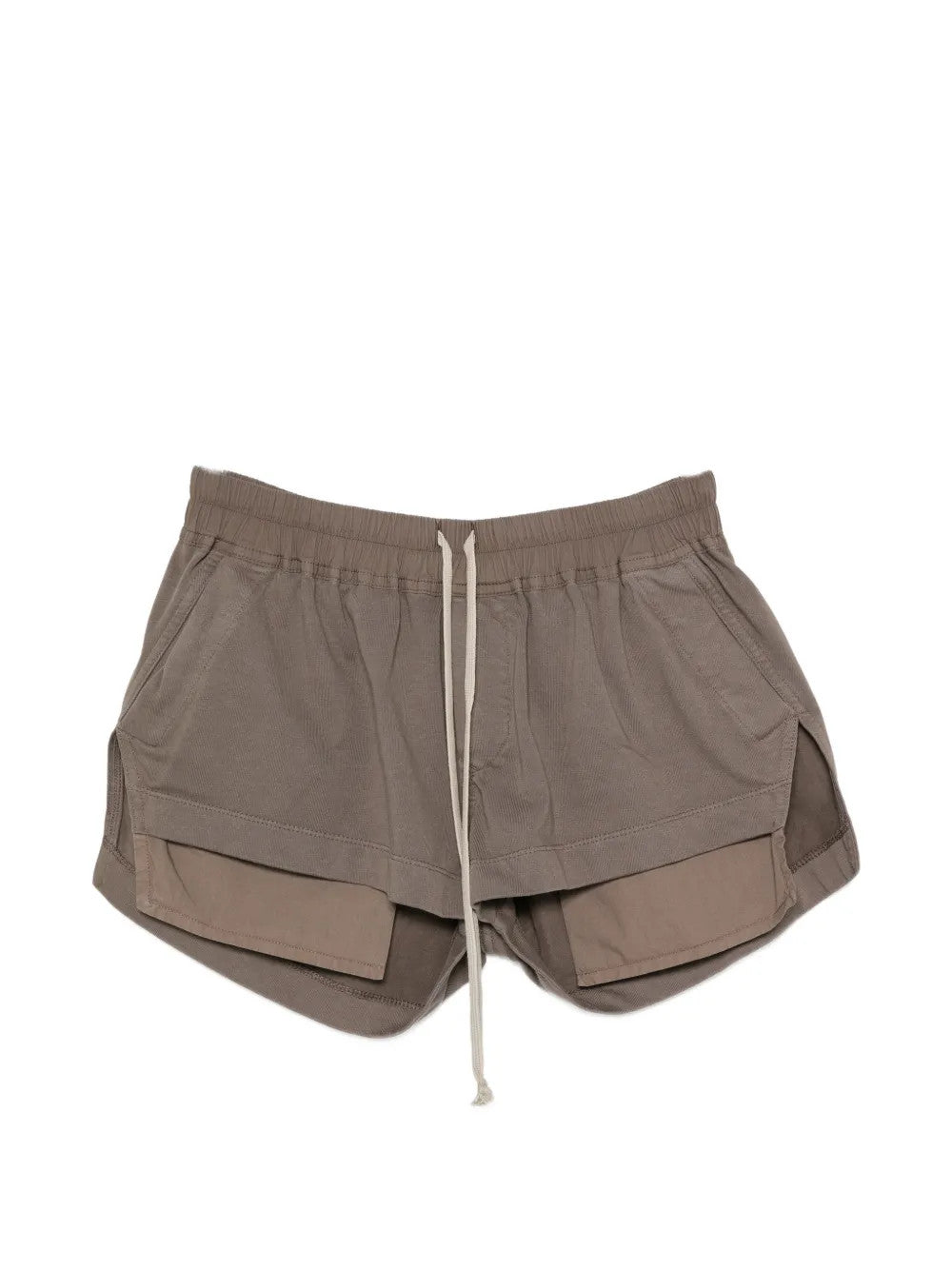 Tan shorts, front view