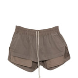 Tan shorts, front view
