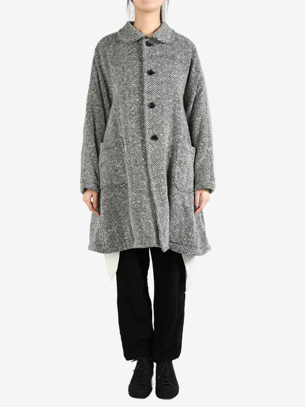 COMME DES GARCONS BLACK - Women Tweed Coat