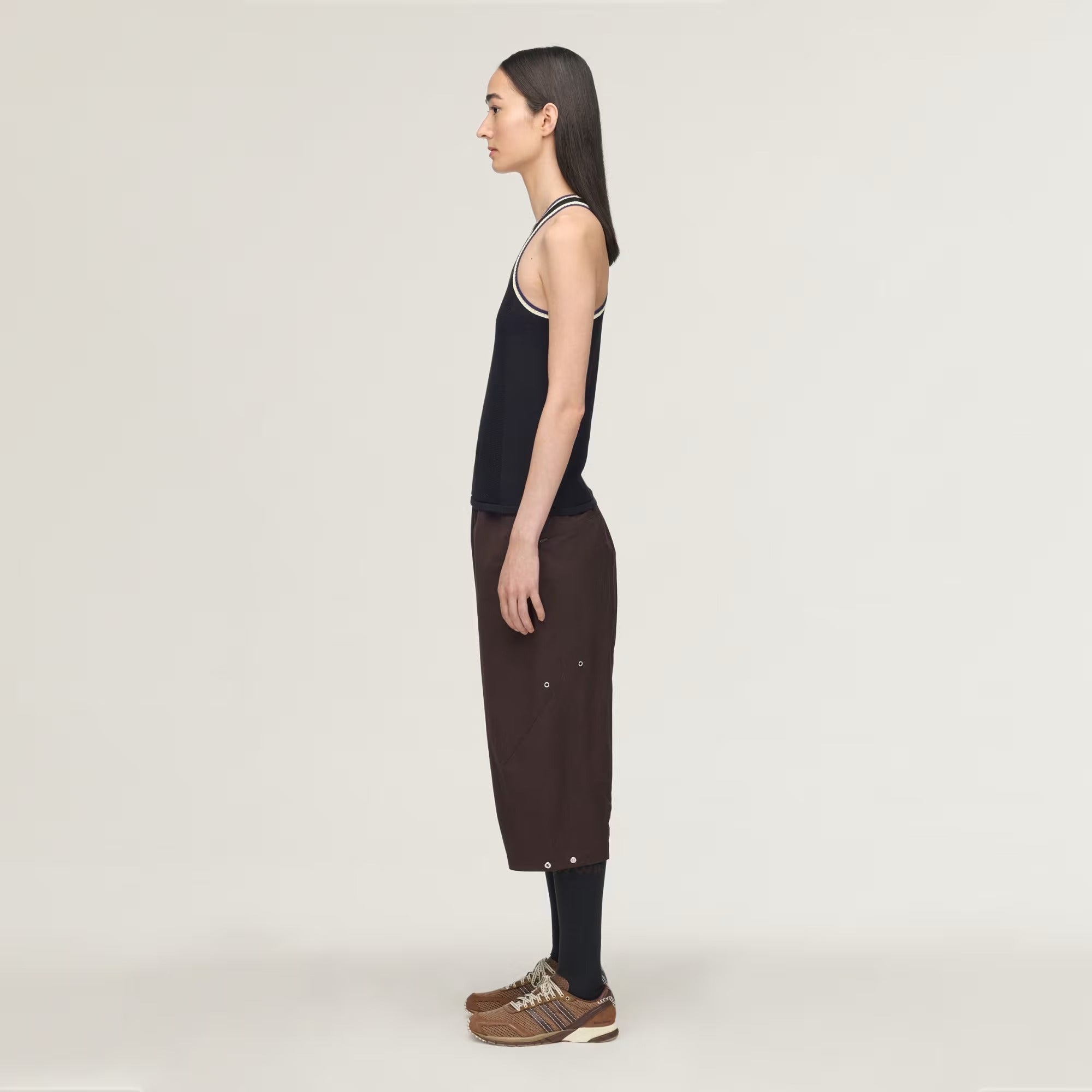 Black top, full body view