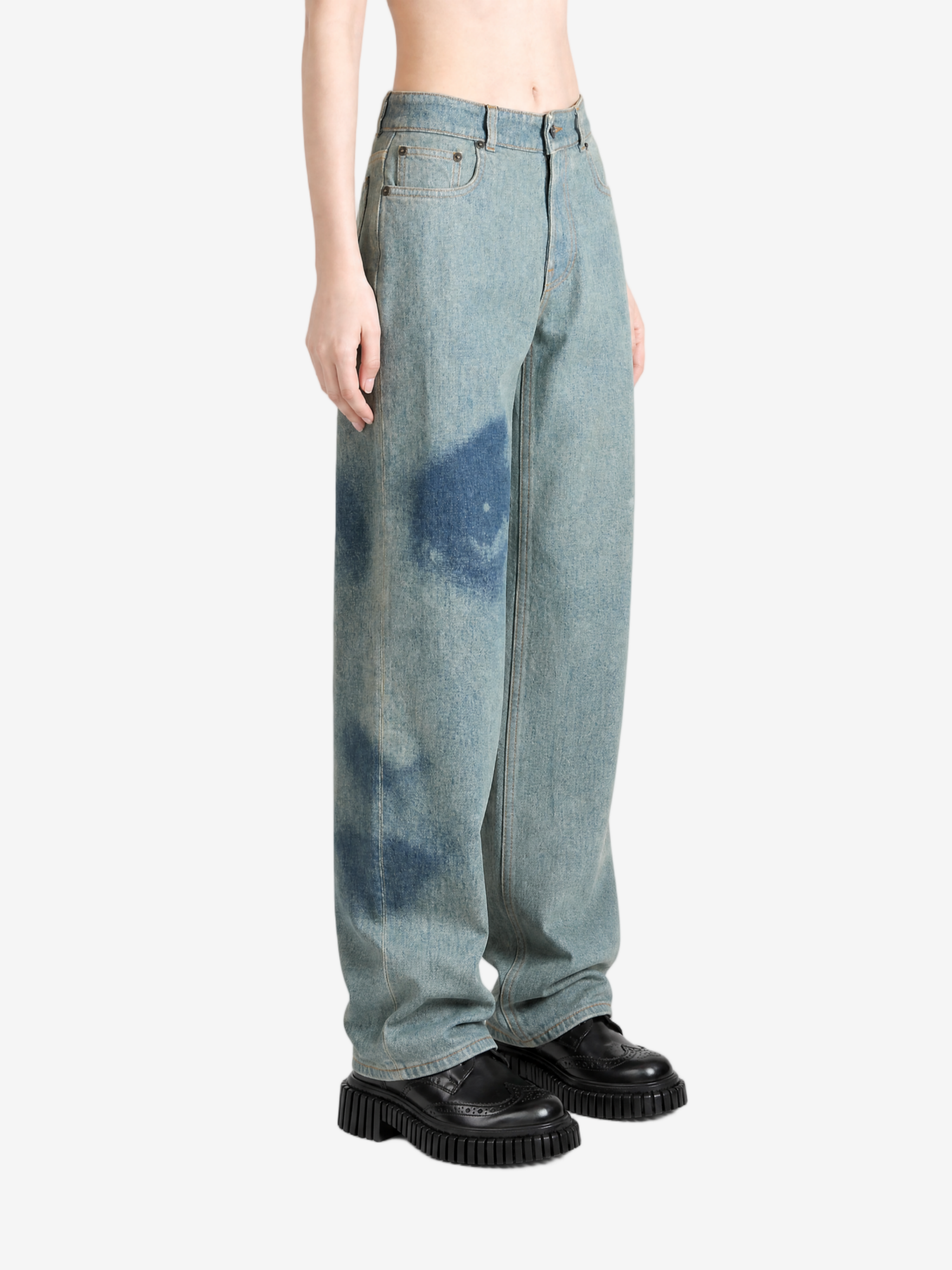Blue jeans, full body view