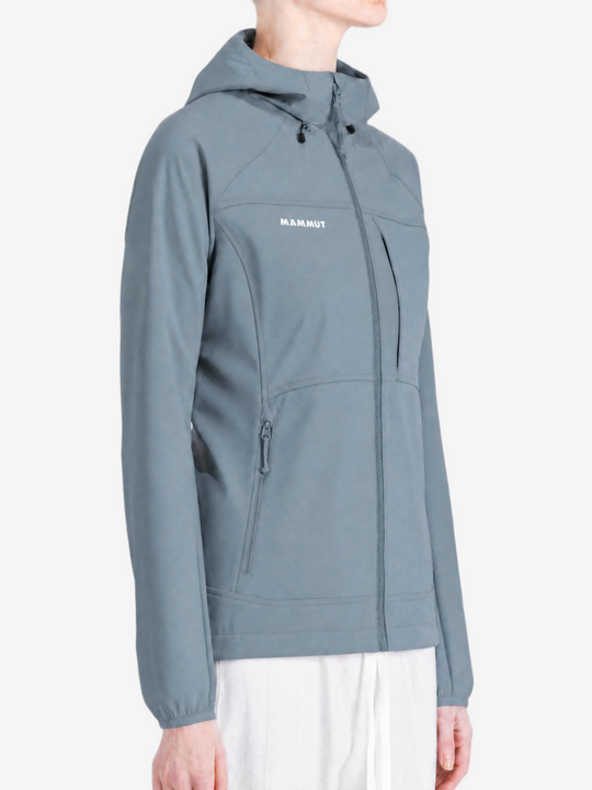 Grey jacket worn by a person, showing the jacket fit