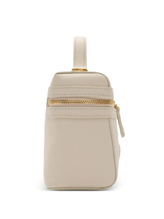 Tan bag, front view