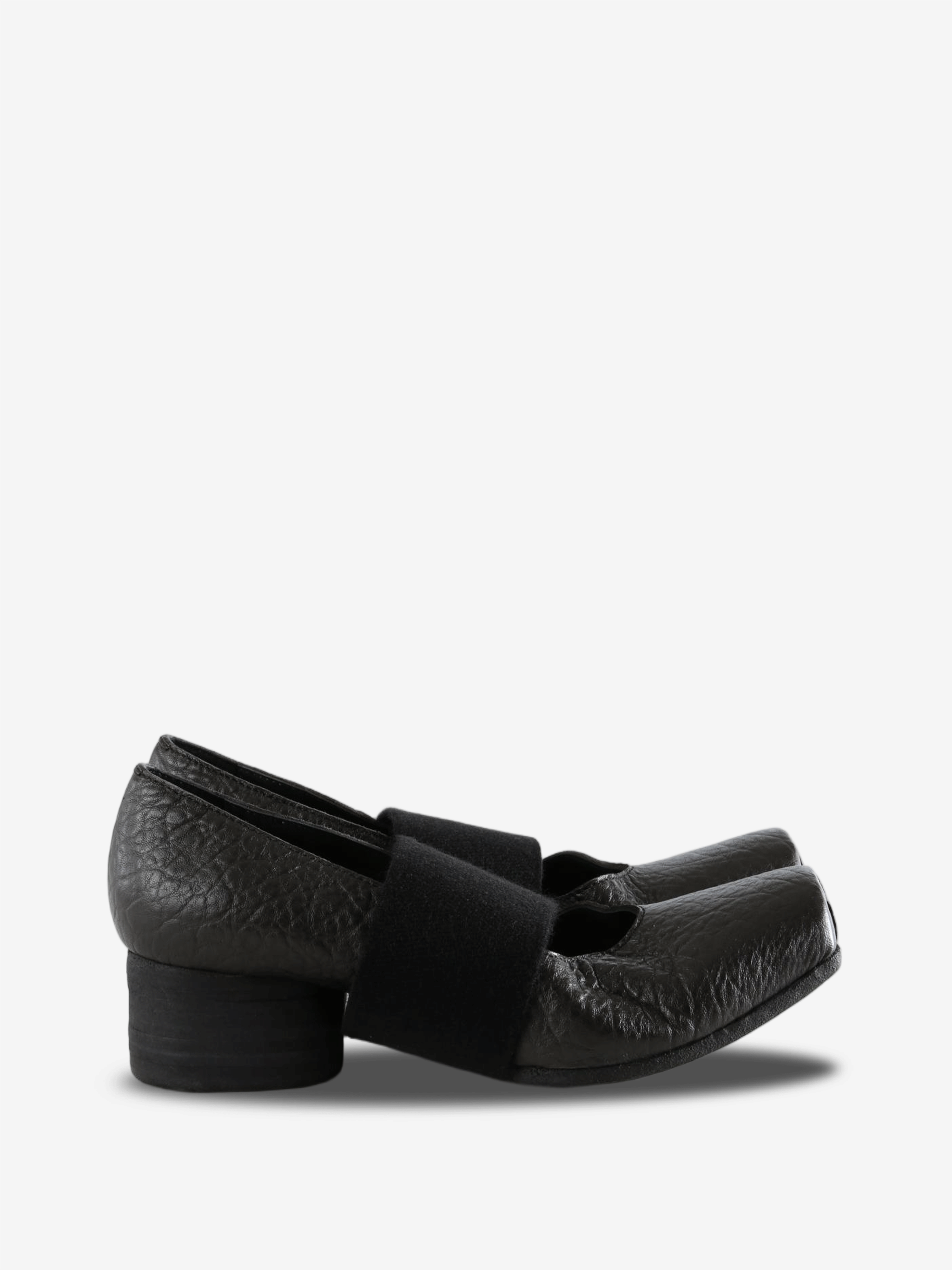 Black shoes, side view
