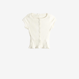 Tan knitwear, front view