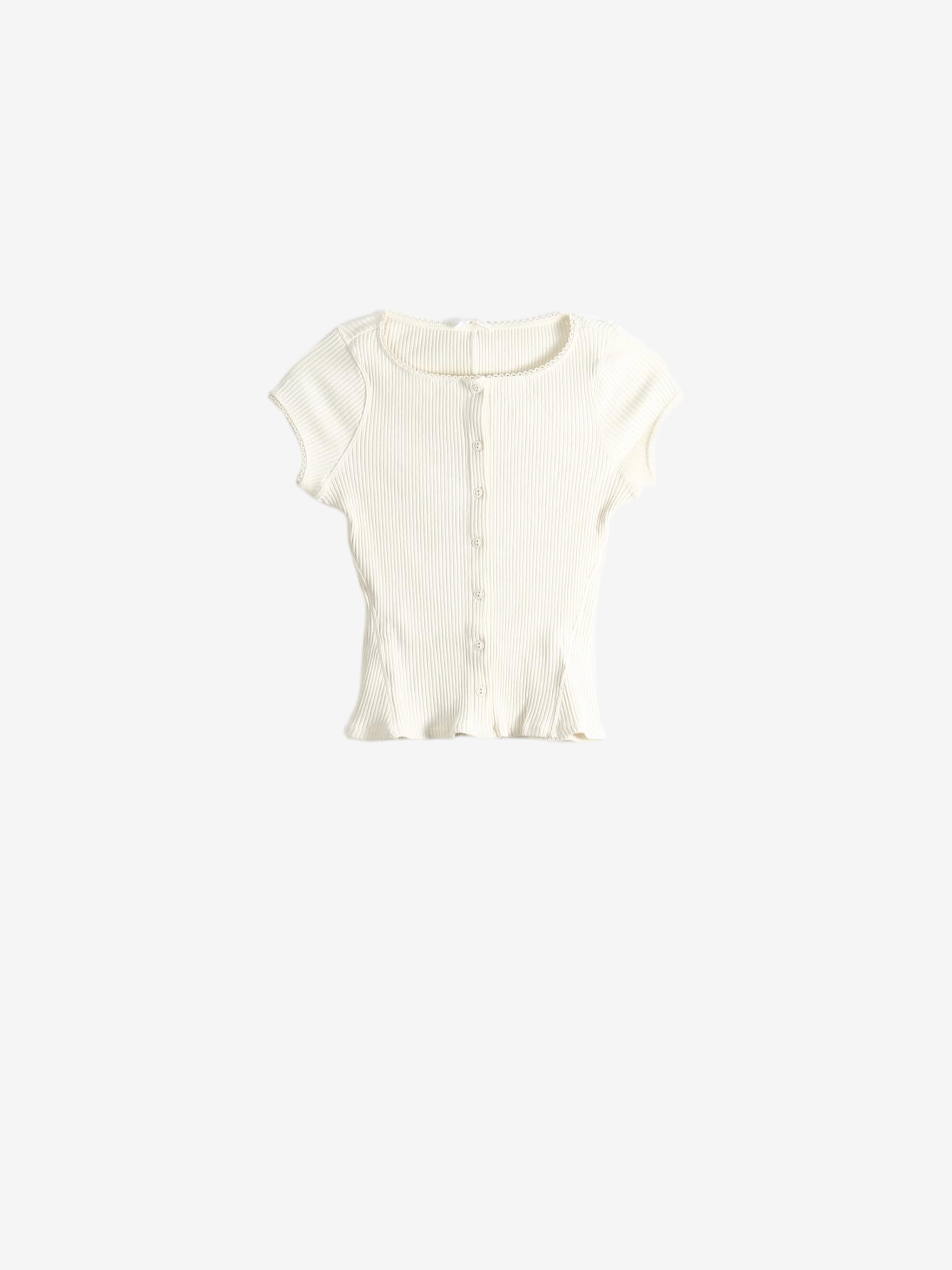 Tan knitwear, front view