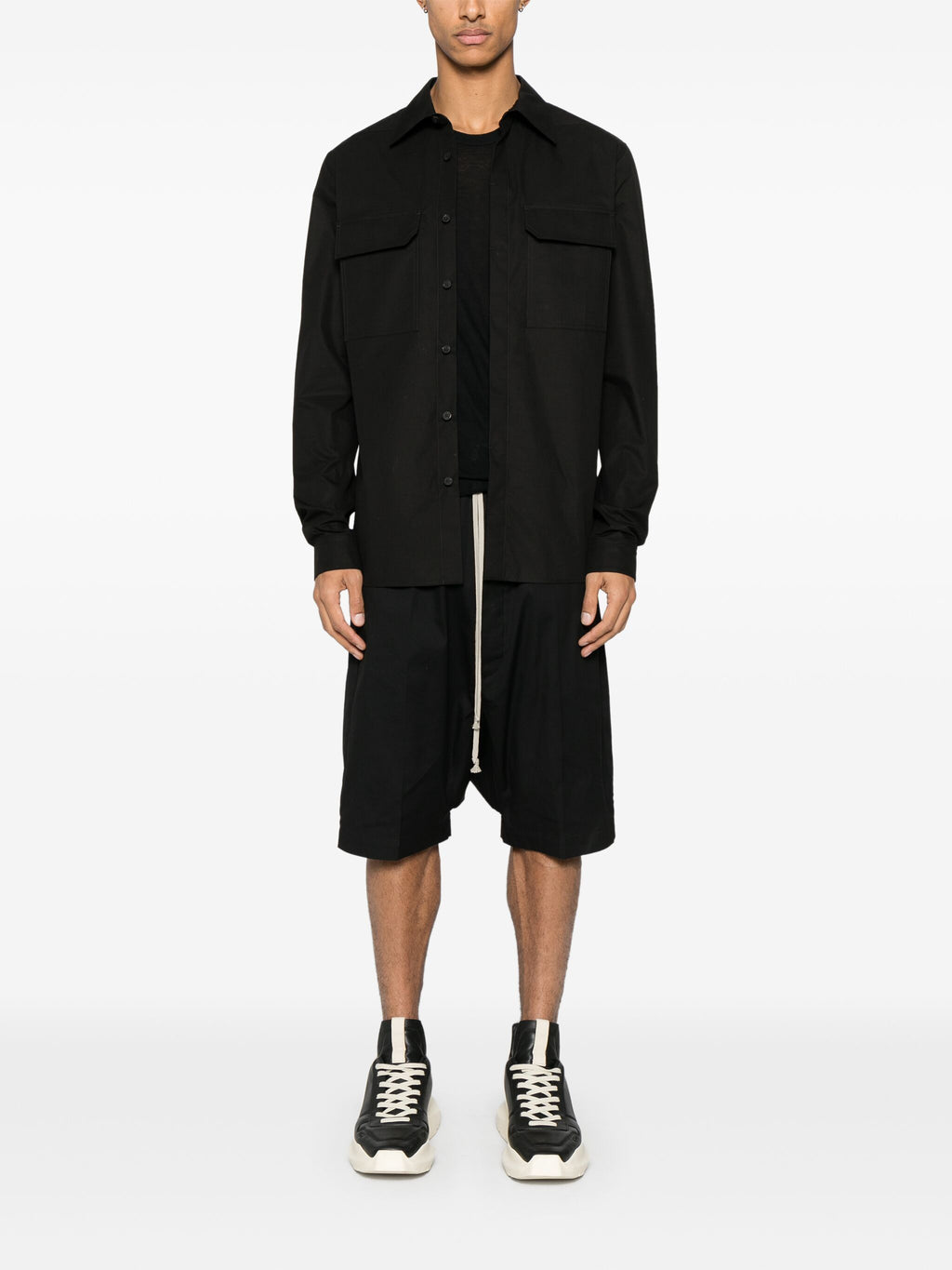 RICK OWENS - Men Cotton Work Shirt