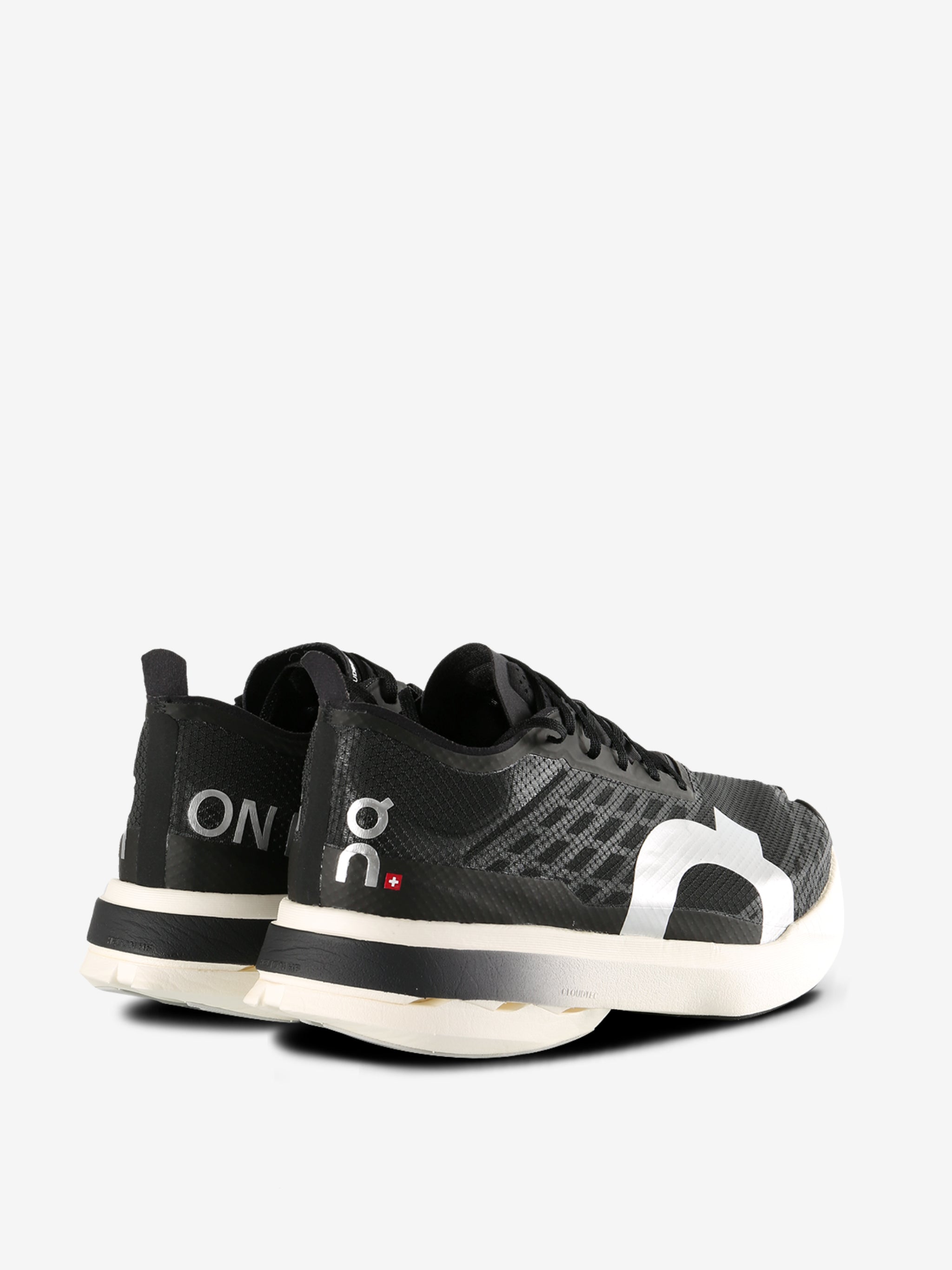 Black shoes, back view